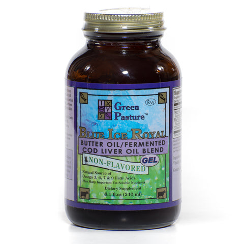 BLUE ICE ROYAL Butter Oil/Fermented Cod Liver Oil Blend - Non-Flavored Gel